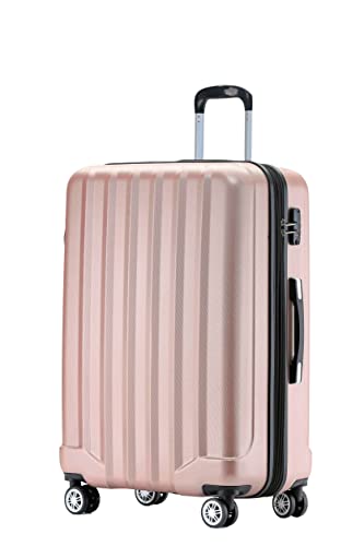31 hka ckul.jpg BEIBYE TSA-Schloß Reisekoffer mit Gepäckrollen Lange Größe Rosa Gold
