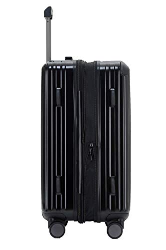 312pte5r7l.jpg Münicase M816 TSA-Schloss Reisekoffer für Business Reisen mit Hardschale und Boardcase (Schwarz, Mittler Koffer, 65x45x2