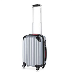 Monzana Hartschalenkoffer Trolley Silber Business Koffer 4 Rollen Alu-Teleskopgriff Reisekoffer Sehnsuchten