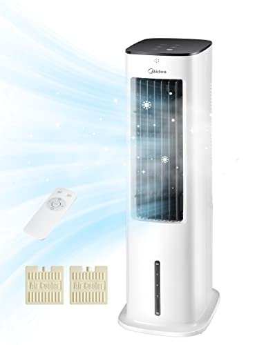 3161j5ikp3l.jpg Midea 4-in-1 Mobile Klimaanlage ohne Abluftschlauch | Turmventilator mit Wasserkühlung & Luftbefeuchter | 55W Luftkühler