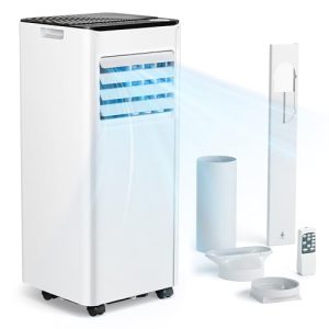 Mobile Klimaanlage 9000 BTU mit Abluftschlauch | Leiser Betrieb <48 dB | Für Räume bis 25 m² | Digitaldisplay + Fernbedi