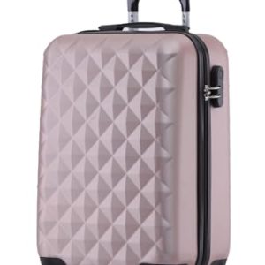 BEIBYE Zwillingsrollen Reisekoffer Rosa Gold M (Hartschale, M-L-XL-Set)