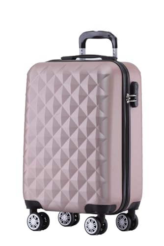 31l1kunb9il.jpg BEIBYE Zwillingsrollen Reisekoffer Rosa Gold M (Hartschale, M-L-XL-Set)