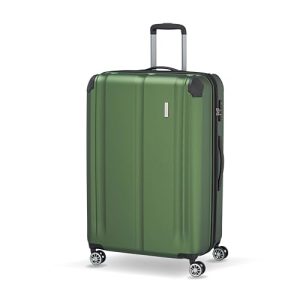 Travelite Hartschalenkoffer groß, erweiterbar, 4 Rollen, 77 cm CITY Trolley mit kratzfester Oberfläche, TSA Schloss, 113