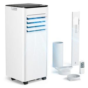 Klimaanlage Mobil 24h-Timer + Digitaldisplay + Fernbedienung | Leiser Betrieb Für Räume bis 20 m² | 7000 BTU Abluftschla