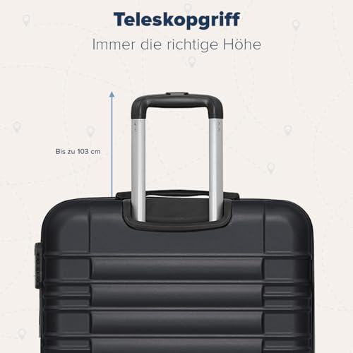 41 yh2ho6nl.jpg TRVLMORE Reisekoffer Set - Hartschalenkoffer 3 Stück - Schwarz, Ideal für Familien, Urlaubsreise-Sets