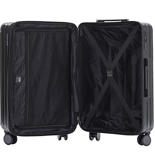41015ud7ql.jpg Münicase M816 TSA-Schloss Hardschale Koffer für Reisekoffer und Trolley (Schwarz, 3 tlg. Kofferset, spezielle Sicherheit