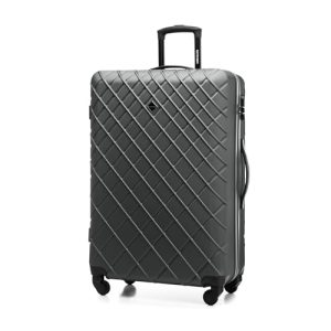 Reisekoffer Trolley XL Schwarz Hartschale ABS 4 Spinerzahlenschloss | Großer Reisekoffer für Handgepäck Schwarz ABS 4 S