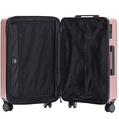 4105hriq ml.jpg Münicase M816 TSA-Schloß Rosagold Kleiner Koffer Boardcase Handgepäck Hardschale Reisekoffer