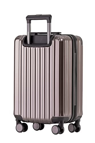 410wrpfhoul.jpg Reisekoffer Münicase M816 Coffee - Hartschale, 4 Rollen, TSA-Schloss, Dehnungsfuge, Teleskopgriff, Kabinentrolley 55cm
