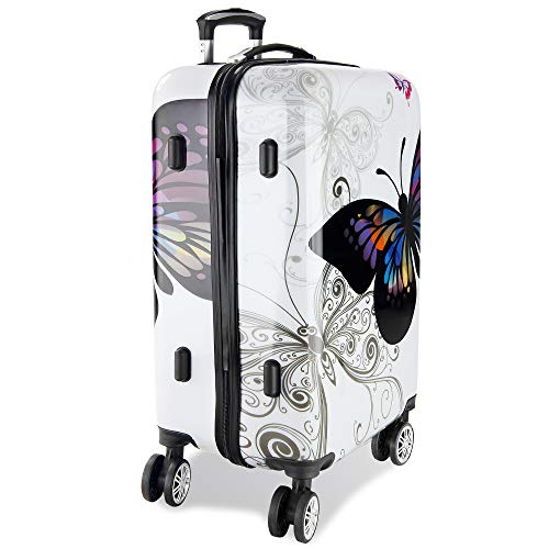 413aj00cml 1.jpg Deuba MONZANA® Reisekoffer Hartschalenkoffer Trolley Koffer | ABS | gepolsterte PC | Teleskopgriff | gummierte Zwillings