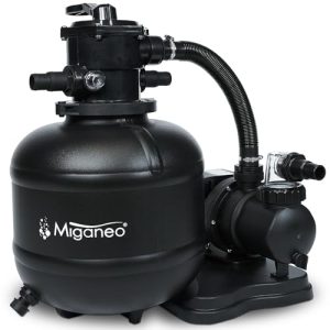 Miganeo Sandfilteranlage Dynamic 8000 Pro - Schwarz | 8.000 l/h | selbstsaugend
