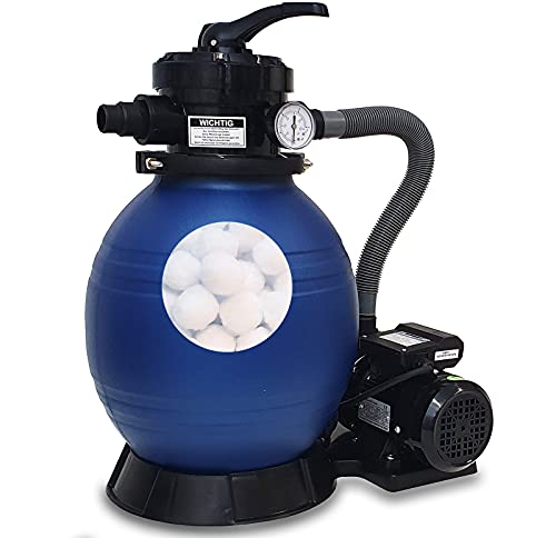 4177riy7p0s.jpg DMS® Sandfilteranlage für Pool 10200 l/h, 4-Wege Ventil, einfache Steuerung, Filterkessel bis 20Kg Sand SFA-01