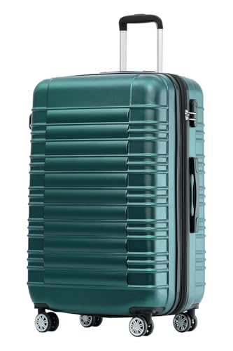 4190yivhahl.jpg BEIBYE Reisekoffer Hartschale Dunkelgrün XL