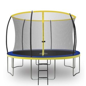 Zero Gravity Outdoor Trampolin - Sturmsichere Gartentrampoline inkl. Leiter - Für Familie & Freunde - 366cm Durchmesser