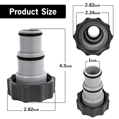 41c1u8b0apl.jpg Antoble Adapter A für Intex Pool mit 32mm und 38mm Anschluss | Ersatz-Schlauchadapter für Pumpen | A-Serie | Innengewind