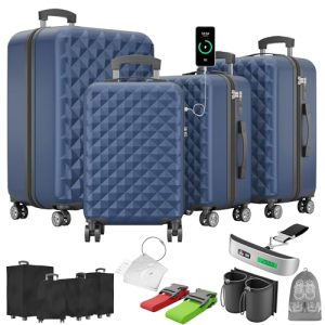 Onbest Premium Kofferset 4-TLG. – Hartschalenkoffer mit TSA-Lock und USB-Anschluss – ideal für Business-Reisen und Famil