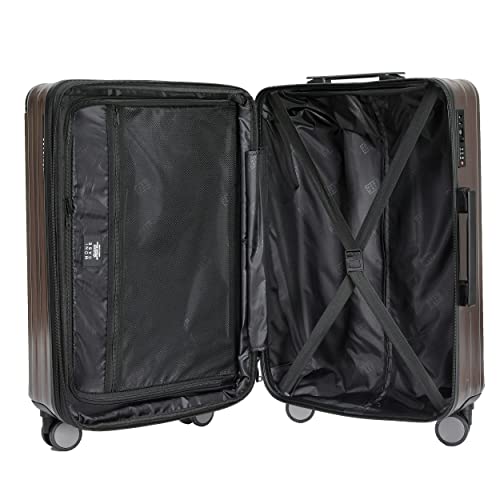 41dzporzcjl.jpg Reisekoffer Münicase M816 Coffee - Hartschale, 4 Rollen, TSA-Schloss, Dehnungsfuge, Teleskopgriff, Kabinentrolley 55cm