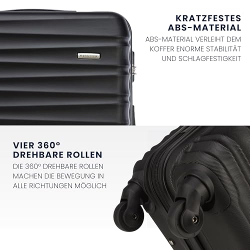41egns00cel.jpg WITTCHEN Groß Rollkoffer Check-In Gepäck schwarz WITTCHEN 4 Spinner-Rollkoffer Hartschale aus ABS schwarz WITTCHEN Teles