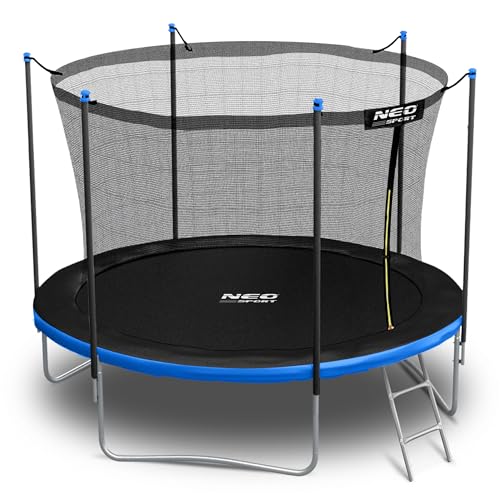 41ff4azztkl.jpg Neo-Sport Trampolin Outdoor für Kinder mit Sicherheitsnetz, Innen-Leiter und gepolsterten Stangen, witterfest und rostfr