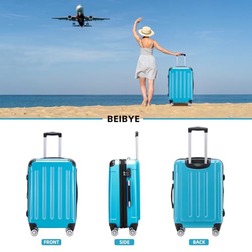41ie33ywjil.jpg BEIBYE Zwillingsrollen Reisekoffer in M-L-XL-Set (Türkis, M)