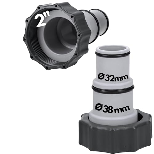 41jefs6q9ml.jpg Kalitec Pool Adapter A - Schlauchadapter für Pool 38mm und 32mm - Ideal für Schwimmbadpflegearbeit - Hohe Festigkeit und