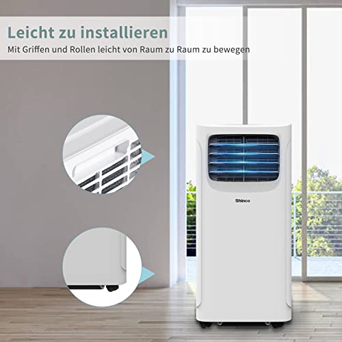 41mt0i7mw2l.jpg SHINCO Mobile Klimaanlage 9000BTU 2,6 kW Kühlen & Ventilieren & Entfeuchten 22㎡ Raumłócke Timer