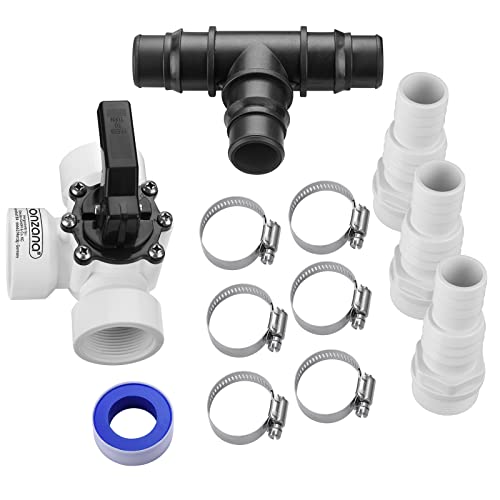 41oltrozdal.jpg Monzana® Bypass Set Pool 12-teilig 3 Wege Ventil für Sandfilteranlagen und Poolheizung Schlauchschellen Ø 32/38mm Wärmep