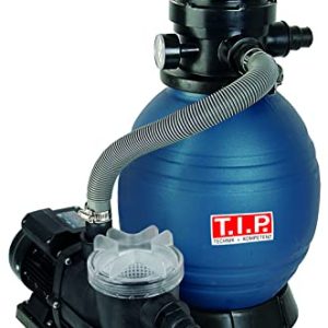 T.I.P. Poolfilteranlage SPF 250 F - for 30 m³ Becken, 10.000l/h Pumpenleistung, 4-Wege-Ventil, 13Kg Sandfilter & 400g Fi