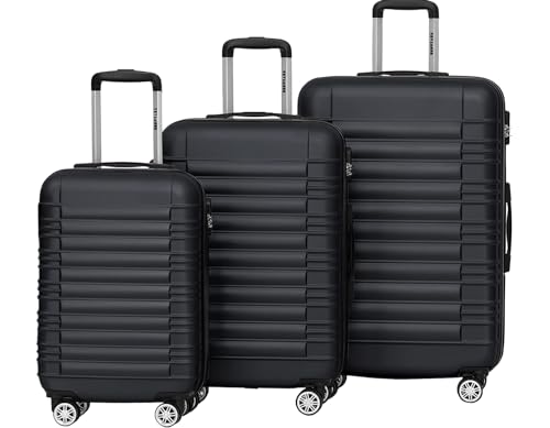 41tprmylml.jpg TRVLMORE Reisekoffer Set - Hartschalenkoffer 3 Stück - Schwarz, Ideal für Familien, Urlaubsreise-Sets