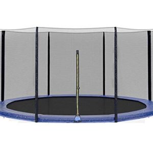Trampolin Netz 244 cm + Sicherheitsfunktion + Eltern für Garten + UV-beständig + Trampolinschutz + 6 Stangen + 244 cm Ø
