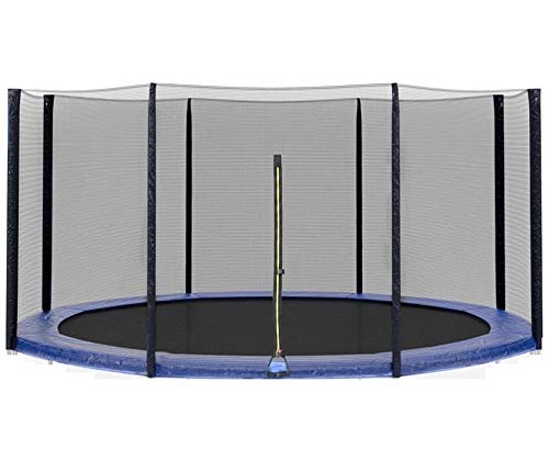 41tqjjwmd6l.jpg Trampolin Netz 244 cm + Sicherheitsfunktion + Eltern für Garten + UV-beständig + Trampolinschutz + 6 Stangen + 244 cm Ø