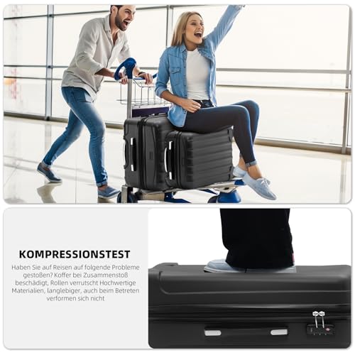 41tcjz2q2ol.jpg BEIBYE TSA-Schloß Reisekoffer (Schwarz, L)