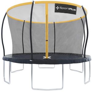 SportPlus Trampolin Outdoor - perfekt für Kinder & Erwachsene, stabil gesichert, 305cm bis 366cm, GS zertifiziert - Gart