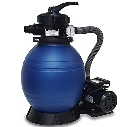 41y j6b2lxs.jpg DMS® Sandfilteranlage für Pool 10200 l/h, 4-Wege Ventil, einfache Steuerung, Filterkessel bis 20Kg Sand SFA-01