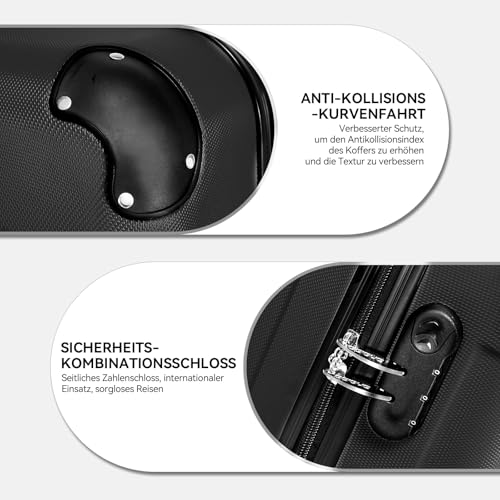 41yxbimlnul.jpg BEIBYE Hartschalen-Koffer Trolley Reisekoffer Schwarz (L) BEIBYE Hartschalen-Koffer 4 Rollen Handgepäck M-L-XL-Set (Sc