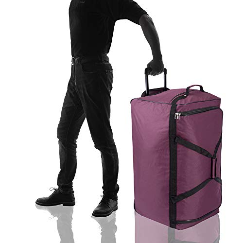 41znohqxikl.jpg Monzana Reisetasche mit Rollen 160L Trolley Funktion XXL Weichgepäck Monzana Reisetasche mit Rollen 160L Standfüße Reise