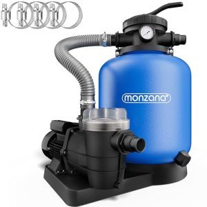 Monzana® Sandfilteranlage + 9960L/h bis 35.000L Pool + Selbstansaugend + Schwimmbadbesitzer + Poolinhalt + hohe Leistung