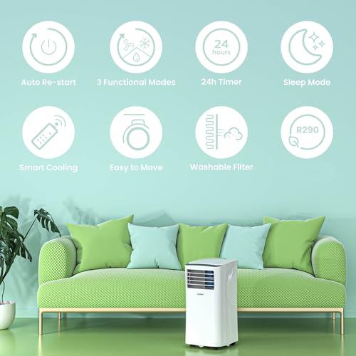 41b08qqmril.jpg Comfee MPPH-09CRN7 9000 BTU Mobile Klimaanlage für Raumbelüftung bis 88m³