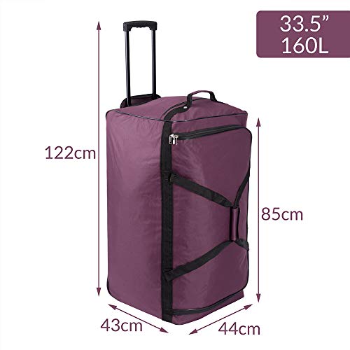 41bcxroxe2l.jpg Monzana Reisetasche mit Rollen 160L Trolley Funktion XXL Weichgepäck Monzana Reisetasche mit Rollen 160L Standfüße Reise