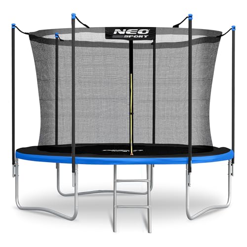 41cj l7 vl.jpg Neo-Sport Trampolin Outdoor für Kinder mit Sicherheitsnetz, Innen-Leiter und gepolsterten Stangen, witterfest und rostfr