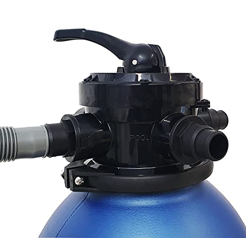 41cveieowhs.jpg DMS® Sandfilteranlage für Pool 10200 l/h, 4-Wege Ventil, einfache Steuerung, Filterkessel bis 20Kg Sand SFA-01