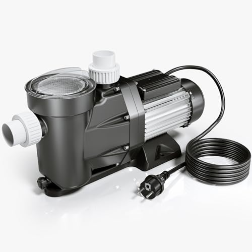 41davcls1l.jpg WilTec Poolpumpe 19200 l/h 750 W Schwimmbadpumpe - Für Efficientes Filtern und Umwälzen in Ihrem Schwimmbad