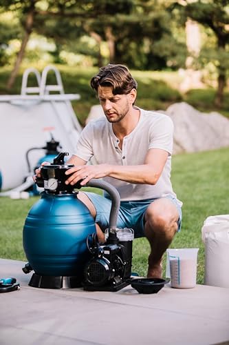 41fyhiyc4hl.jpg T.I.P. Sandfilteranlage für Pool SP180 - Große Filterkapazität - Für Becken bis 20 m³ - Starker Filter mit 7.900 l/h Auf
