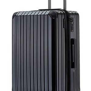 Münicase M816 TSA-Schloss Reisekoffer für Business Reisen mit Hardschale und Boardcase (Schwarz, Mittler Koffer, 65x45x2