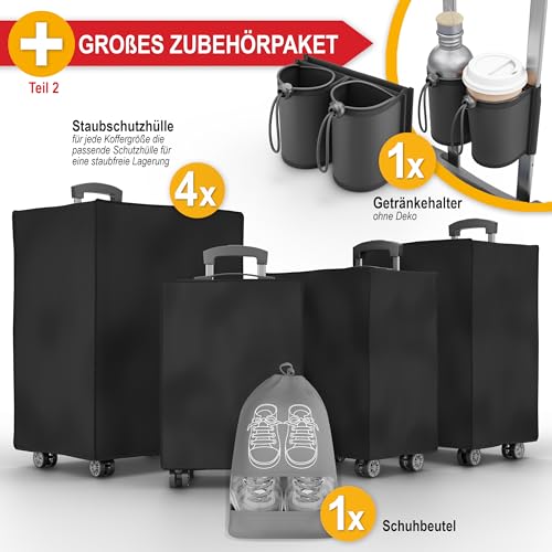 41jmx0d r2l.jpg Onbest Premium Kofferset 4-TLG. – Hartschalenkoffer mit TSA-Lock und USB-Anschluss – ideal für Business-Reisen und Famil