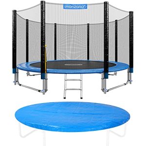 Monzana Trampolin - Kindertrampolin Gartentrampolin inkl. Sicherheitsnetz, Leiter & Zubehör