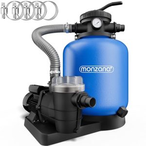 Monzana® Sandfilteranlage für Pool 7-Wege-Ventil 600W 30L Tank