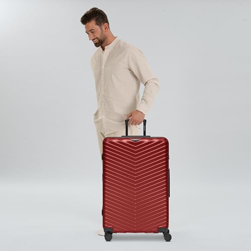 41o6u78dnxl.jpg REDOLZ Ultraleicht Hartschalen Check-in Koffer | Großer XL Trolley Shiny Oberfläche 50 x 32 x 76 cm | leicht wie Luft nu