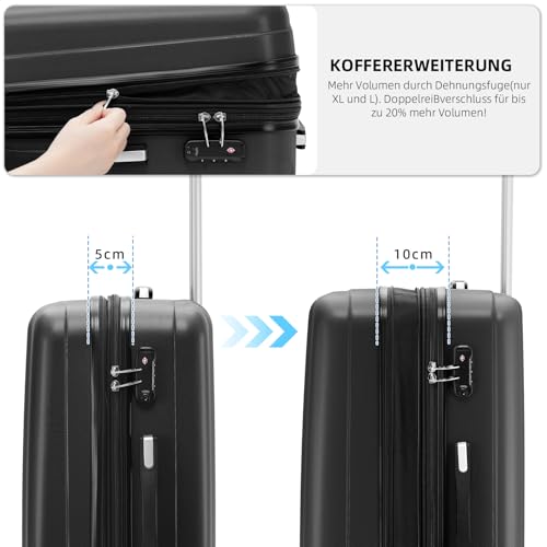 41ow9gjmktl.jpg BEIBYE TSA-Schloß Reisekoffer (Schwarz, L)